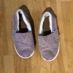 Toms Girls Pink Corduroy Size 8